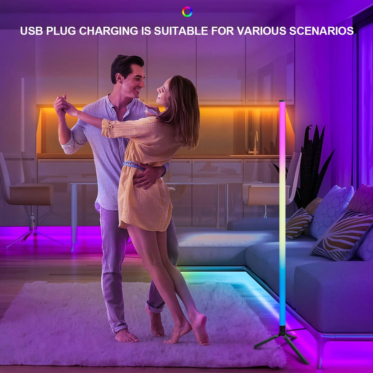APP Control Smart Corner Floor - Floor Lamp Tripod 评论和价格