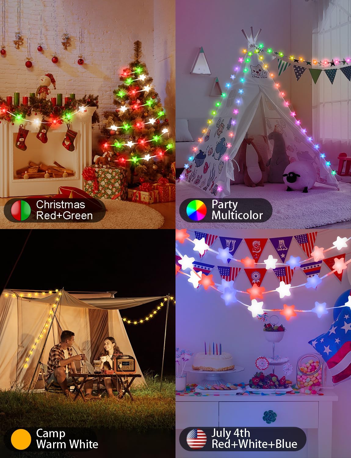 33Ft 16 Million Color Changing - Lighting Christmas Decor 评论和价格