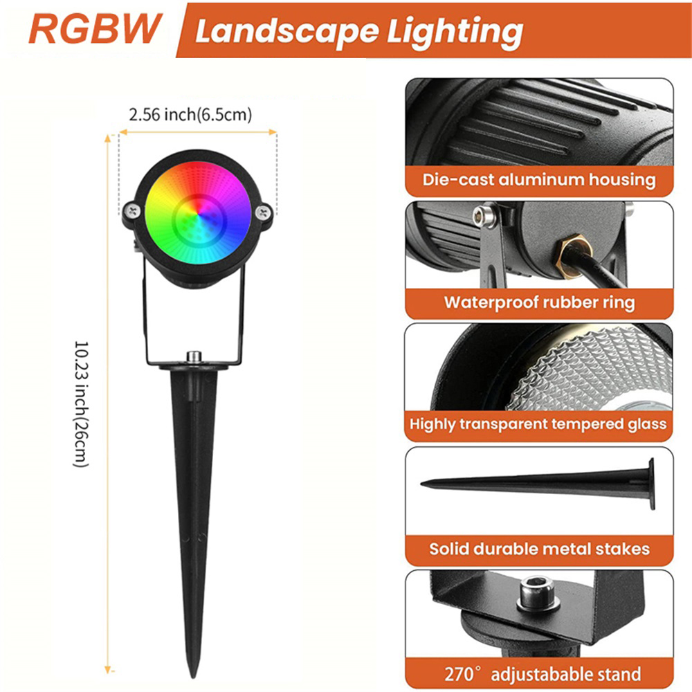 RGBW Landscape Lighting 10W wi - Lighting Christmas Decor 评论和价格