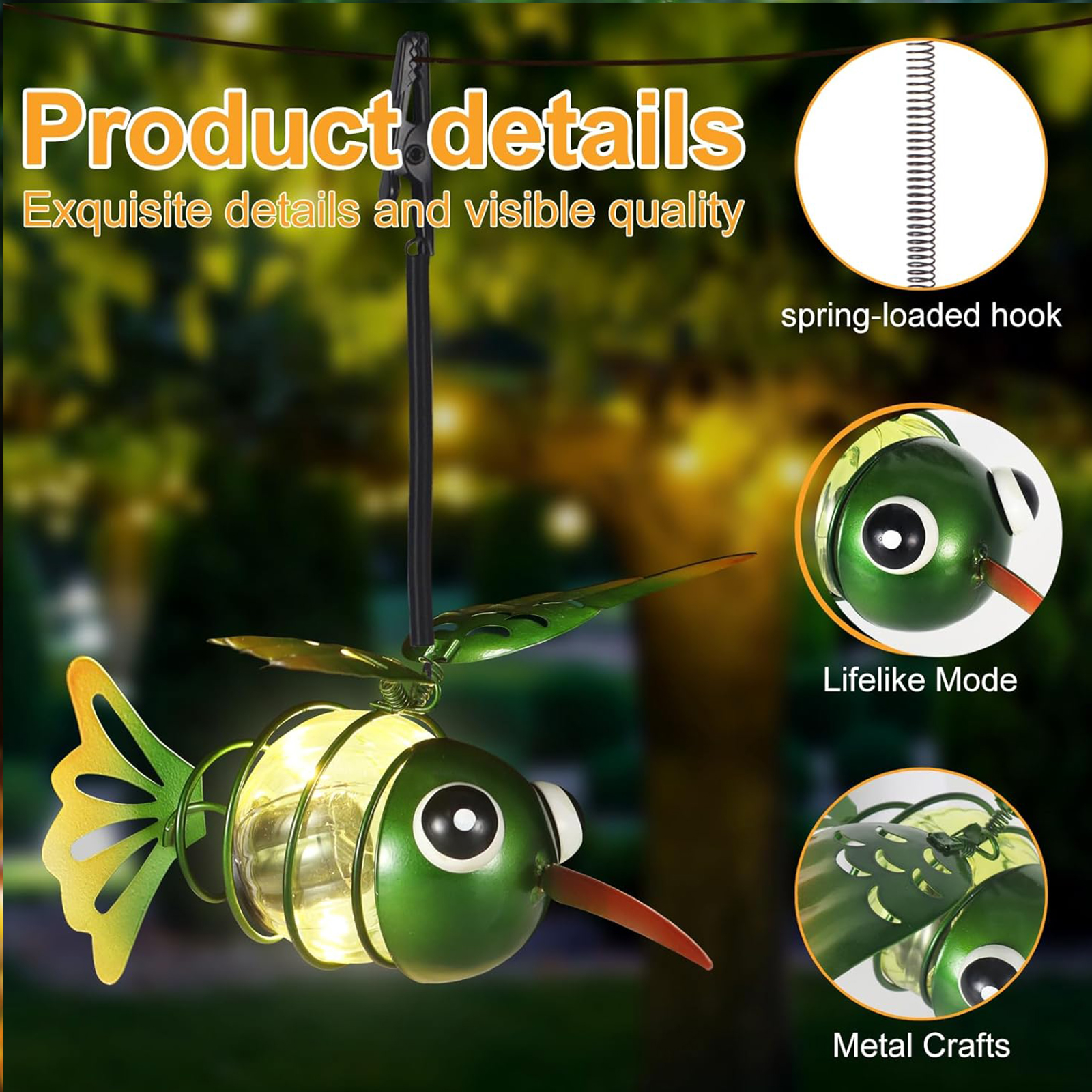 Solar Hanging Bug Light LED Si - Lighting Bug Decor 评论和价格