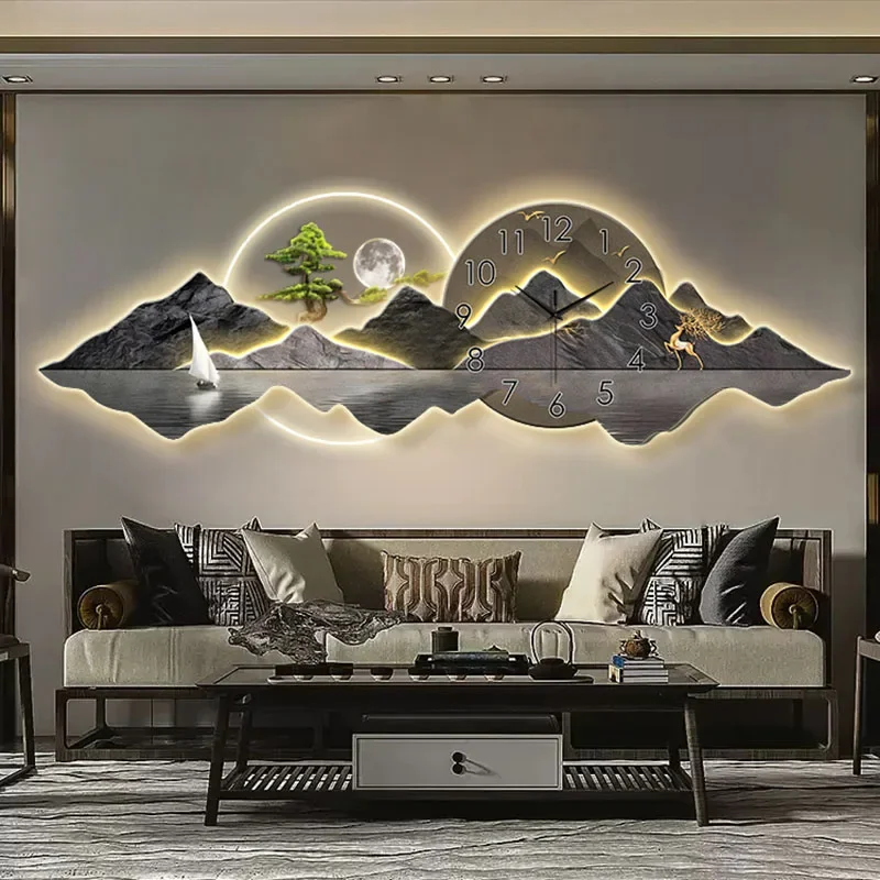 Modern Chinese Painting with C - Lighting Home Decor Wall Clocks 评论和价格