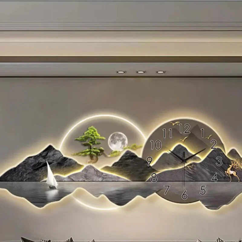 Modern Chinese Painting with C - Lighting Home Decor Wall Clocks 评论和价格