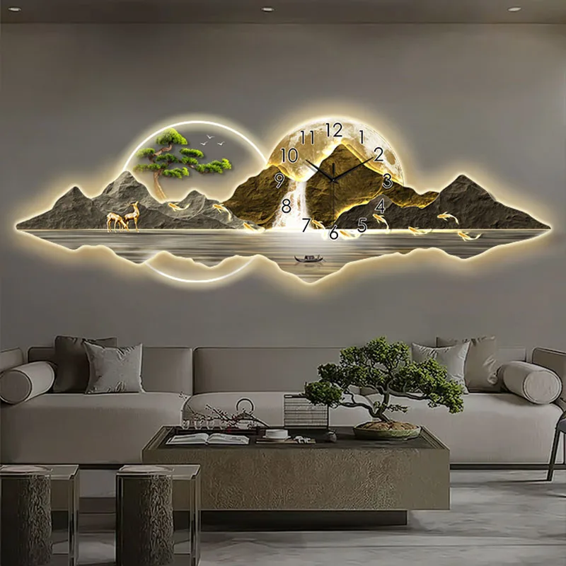 Modern Chinese Painting with C - Lighting Home Decor Wall Clocks 评论和价格