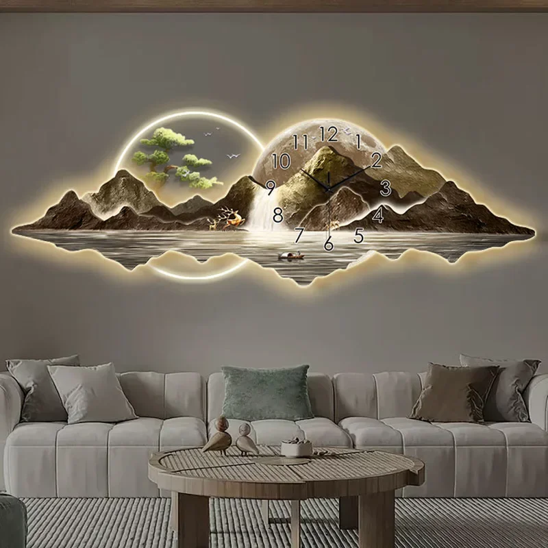 Modern Chinese Painting with C - Lighting Home Decor Wall Clocks 评论和价格