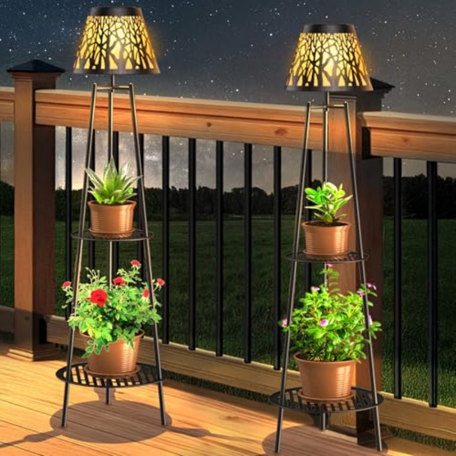 2 Pack Outdoor Solar Floor Lam - Decor Lighting Pack 评论和价格