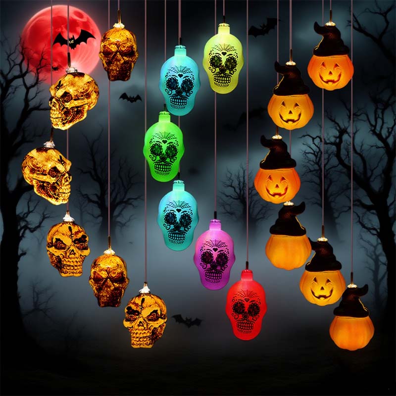 Halloween Solar Skull Ghost St - Lighting Decor House 评论和价格