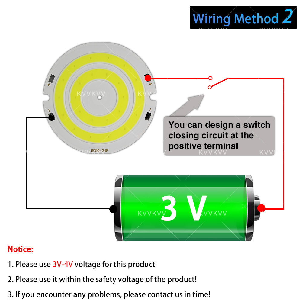 3V 4V Round COB LED Lamp Parts - Lighting Decor House 评论和价格