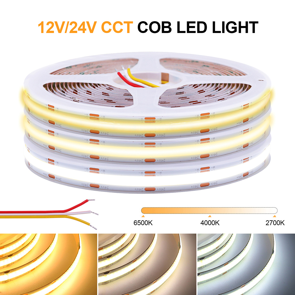 12V 24V COB CCT Led Strip Ligh - Decor Lighting Hours 评论和价格