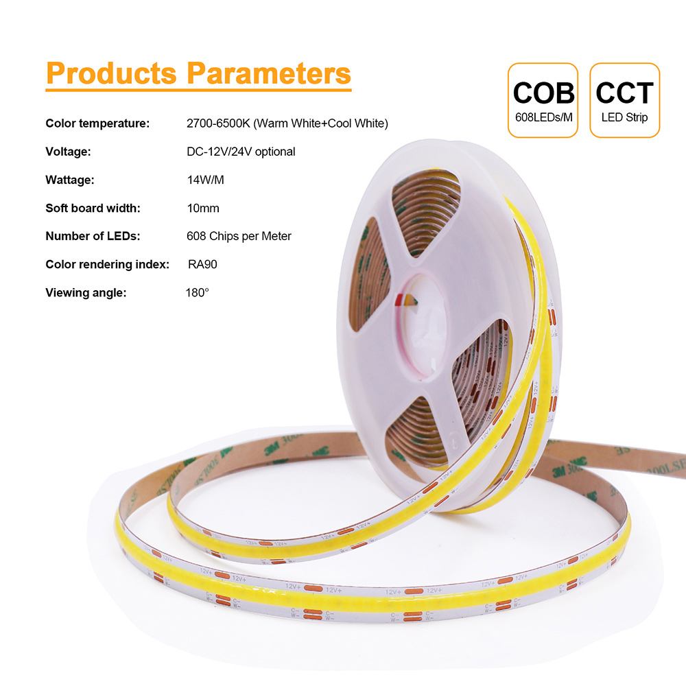 12V 24V COB CCT Led Strip Ligh - Decor Lighting Hours 评论和价格