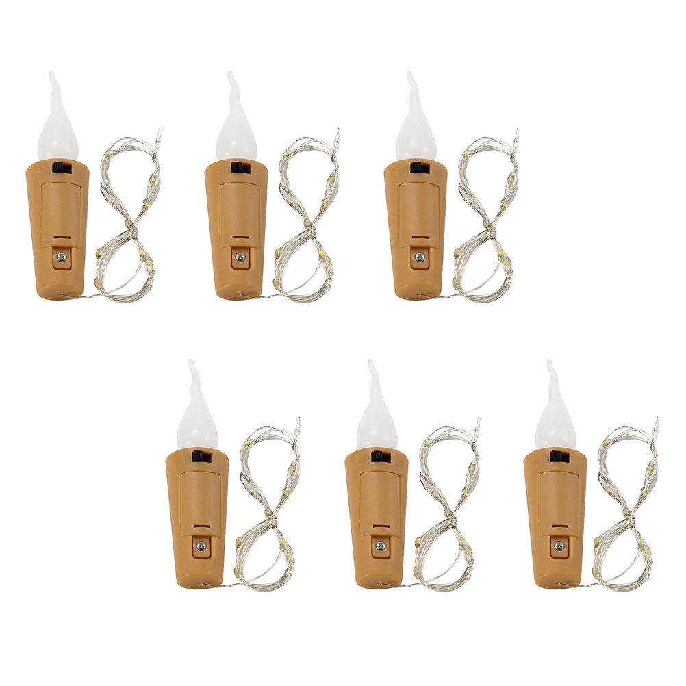 6Pcs Creative Wine Bottle Stri - Decor Lighting Cork 评论和价格