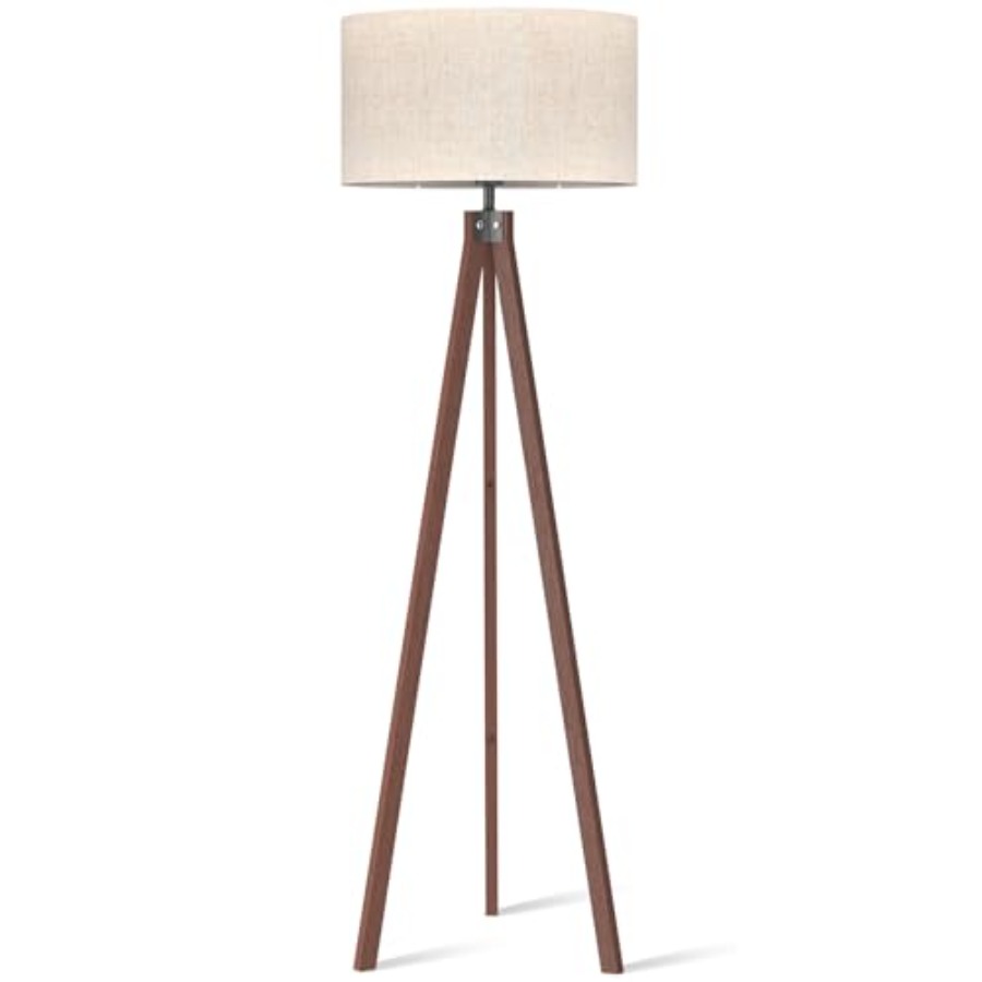 Wood Tripod Floor Lamp, Mid Ce - Floor Lamp Tripod 评论和价格