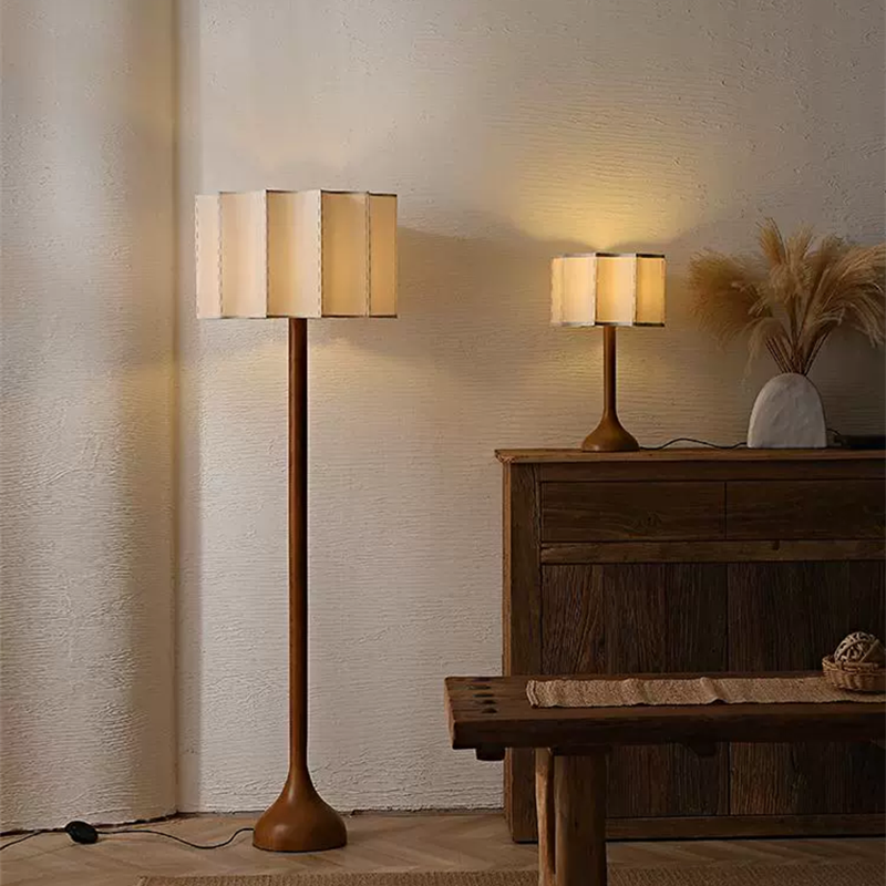 Wabi Sabi Style Wooden Standin - Floor Lamp Tripod 评论和价格