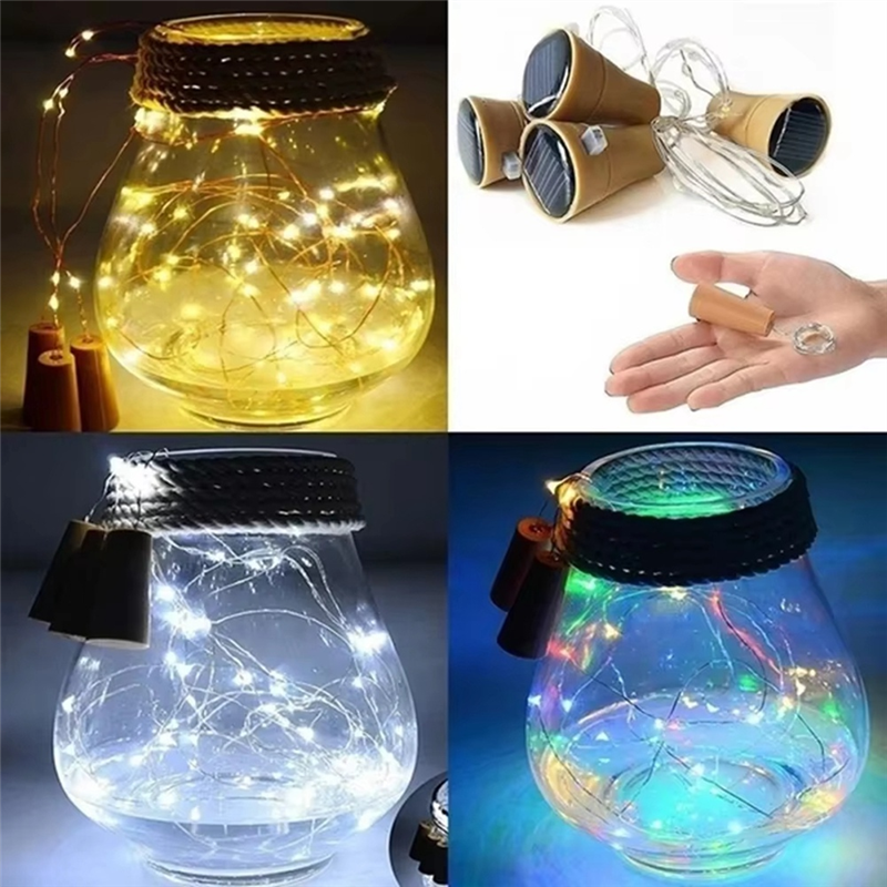 ABEZ 10Pcs Solar Wine Bottle C - Decor Lighting Cork 评论和价格