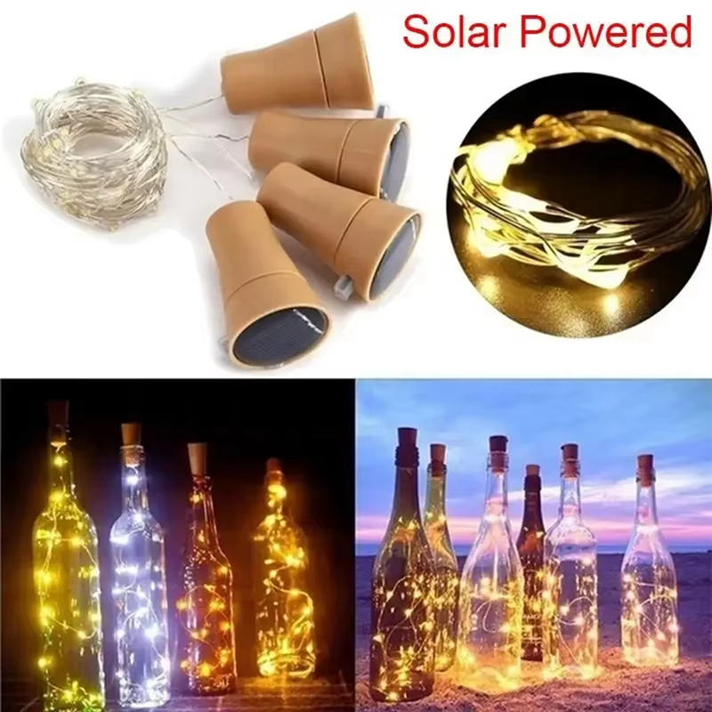 ABEZ 10Pcs Solar Wine Bottle C - Decor Lighting Cork 评论和价格