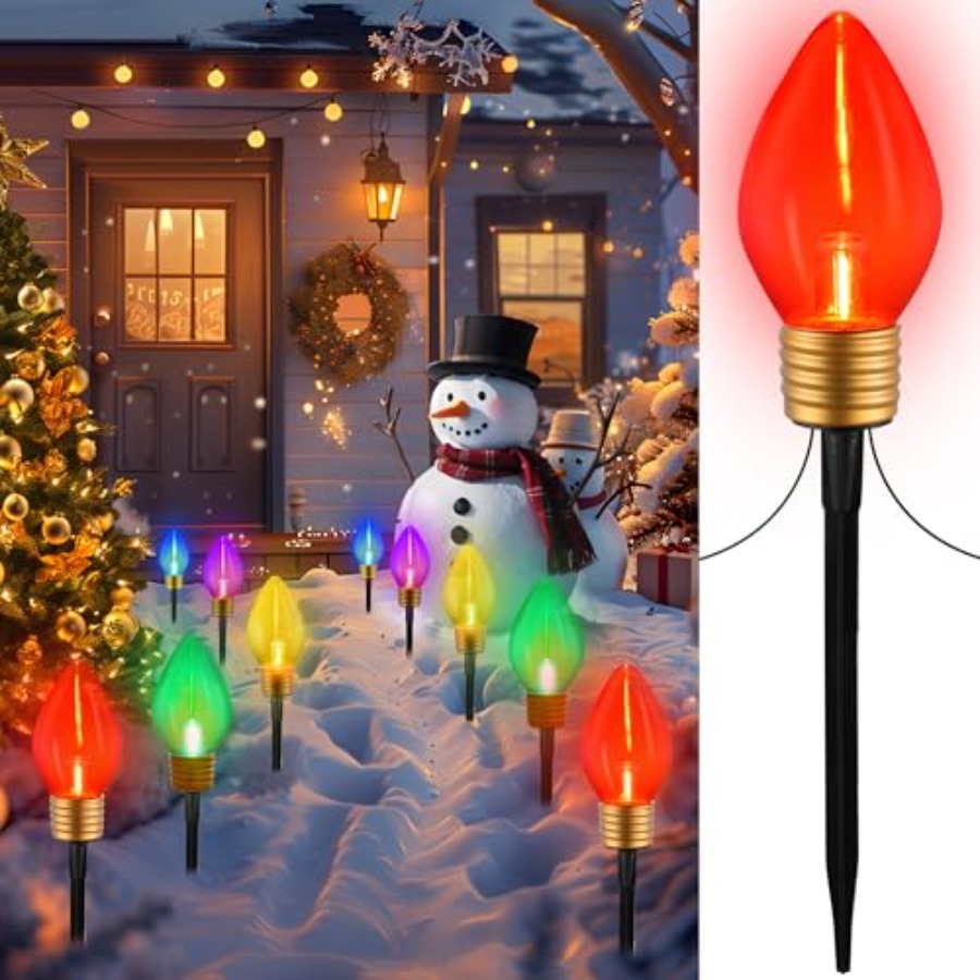 10 Lights Jumbo C9 Pathway Chr - Decor Lighting Pack 评论和价格