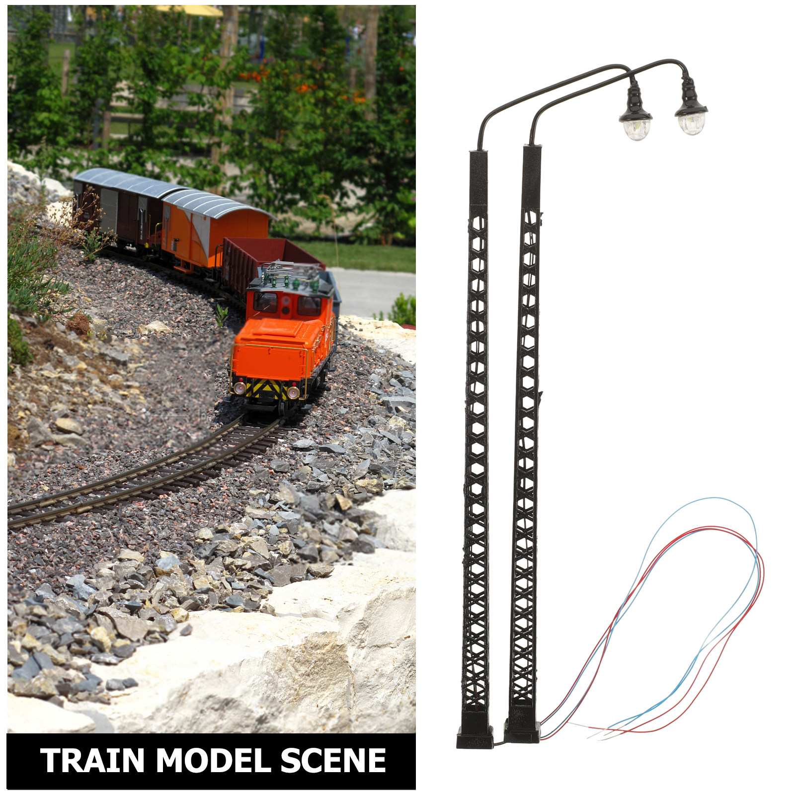 2Pcs Railroad Light Miniature  - Lighting Decor House 评论和价格