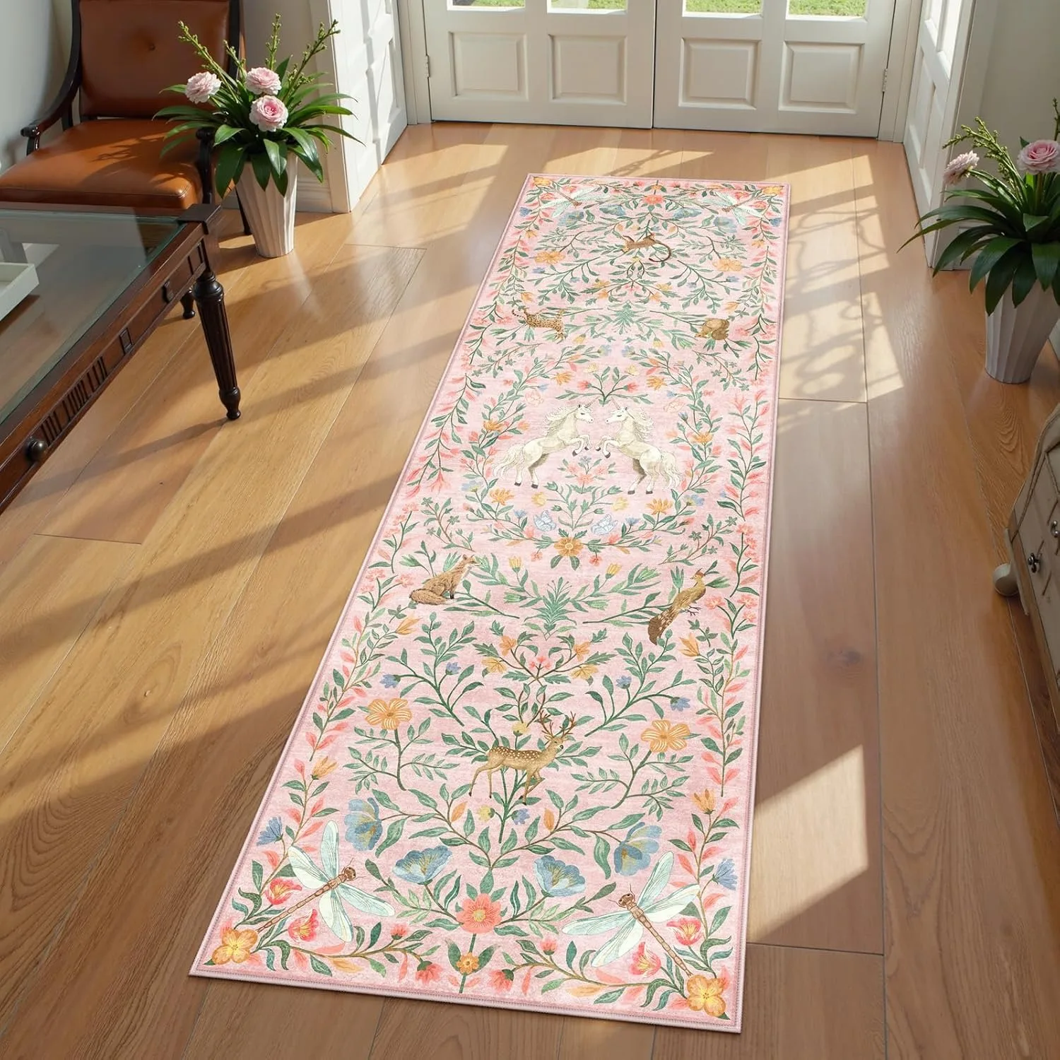 Bug Flower Theme Runner Rug Li - Lighting Bug Decor 评论和价格