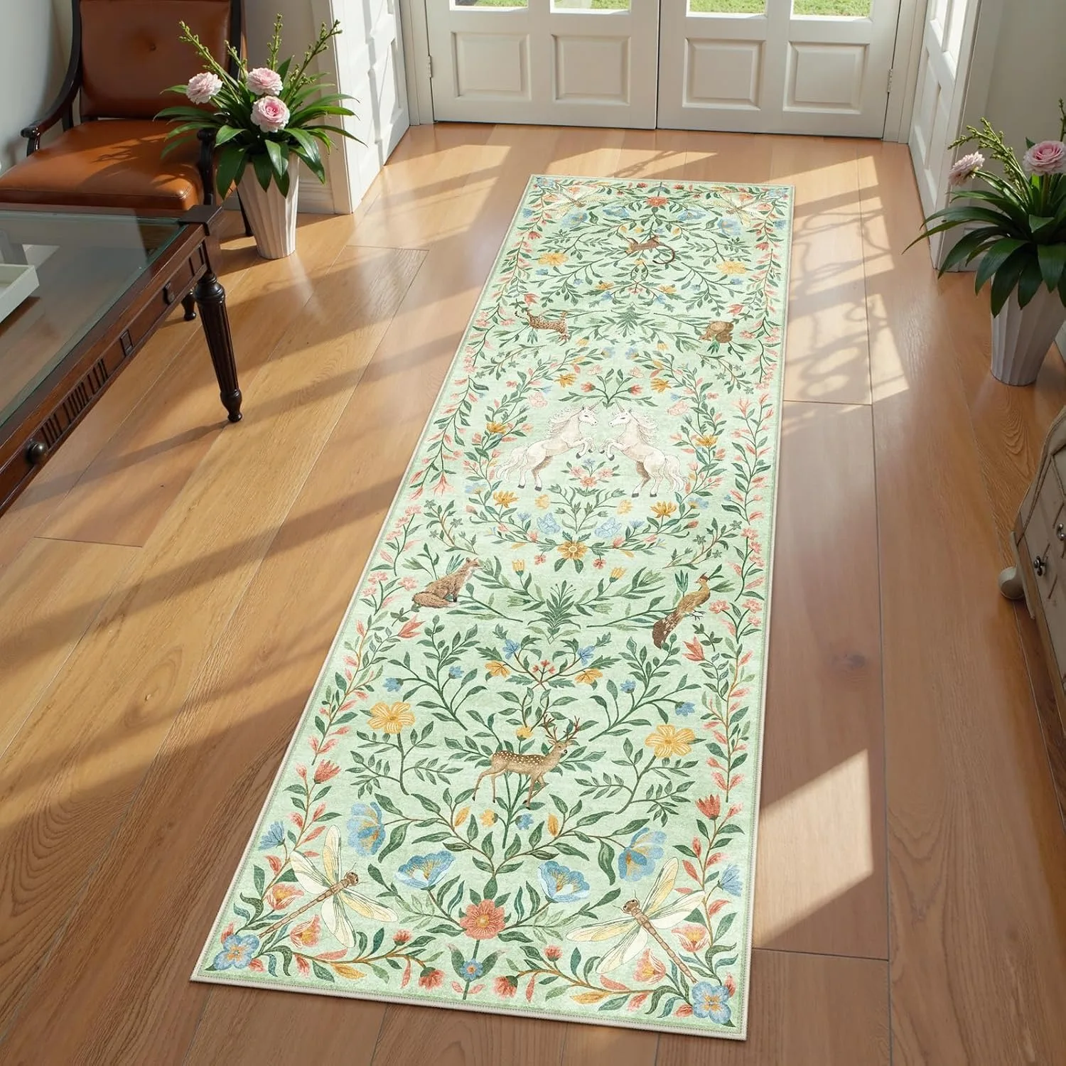 Bug Flower Theme Runner Rug Li - Lighting Bug Decor 评论和价格