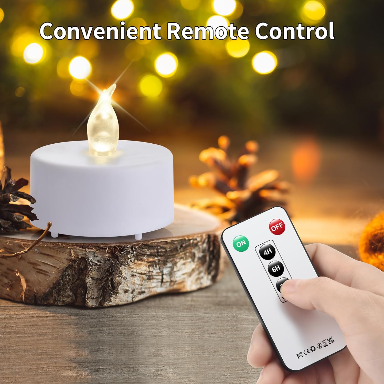 12 Pack Remote LED Tea Lights, - Decor Lighting Pack 评论和价格