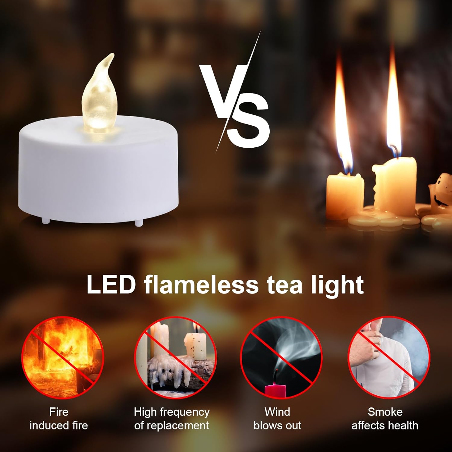12 Pack Remote LED Tea Lights, - Decor Lighting Pack 评论和价格