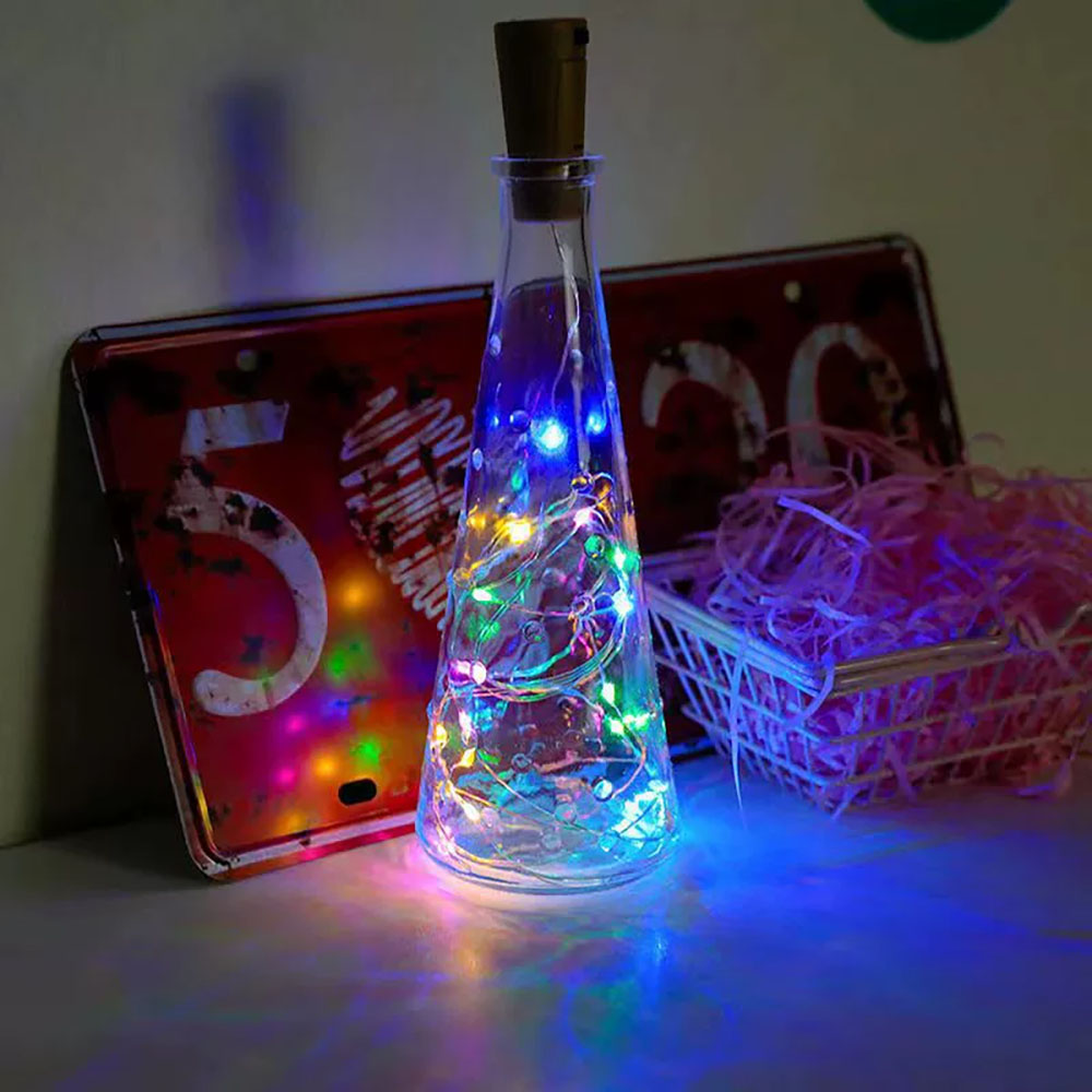 LED Wine Bottle Lights Copper  - Decor Lighting Cork 评论和价格