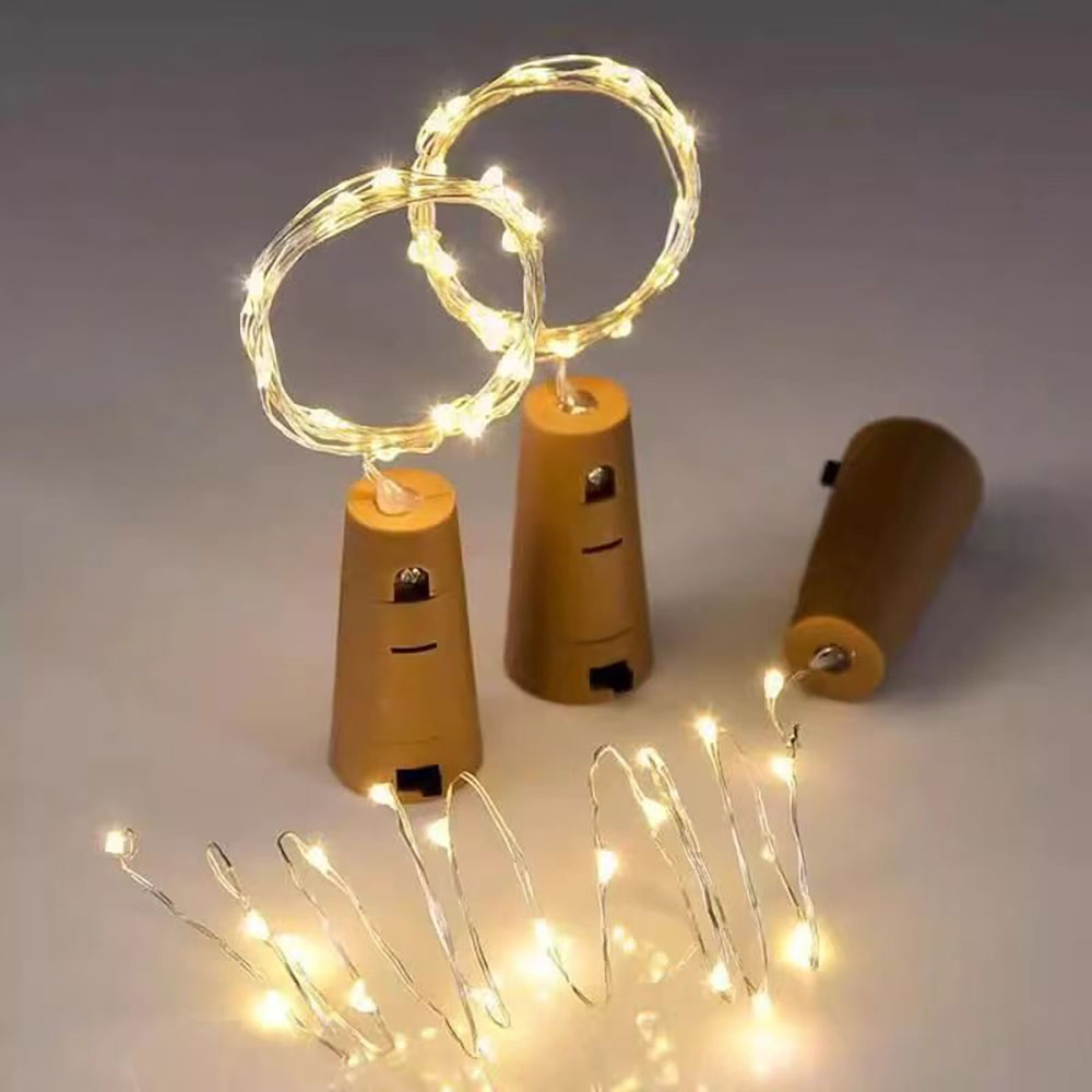 LED Wine Bottle Lights Copper  - Decor Lighting Cork 评论和价格