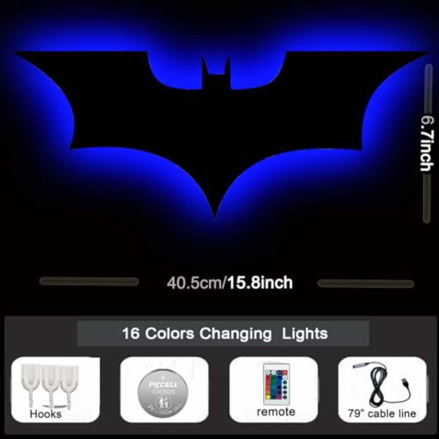 Bat Lamp Neon Sign LED Bat Sig - Lighting Christmas Decor 评论和价格