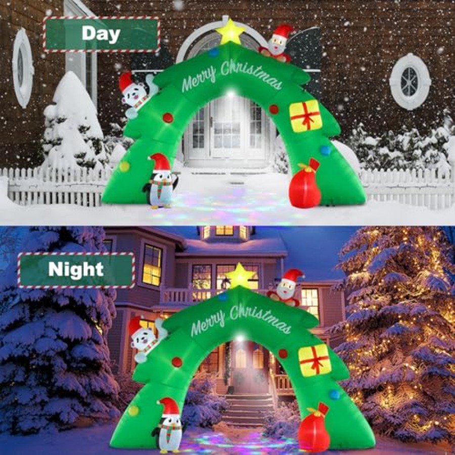 16FT Christmas Tree Arch Infla - Lighting Tree Decor 评论和价格