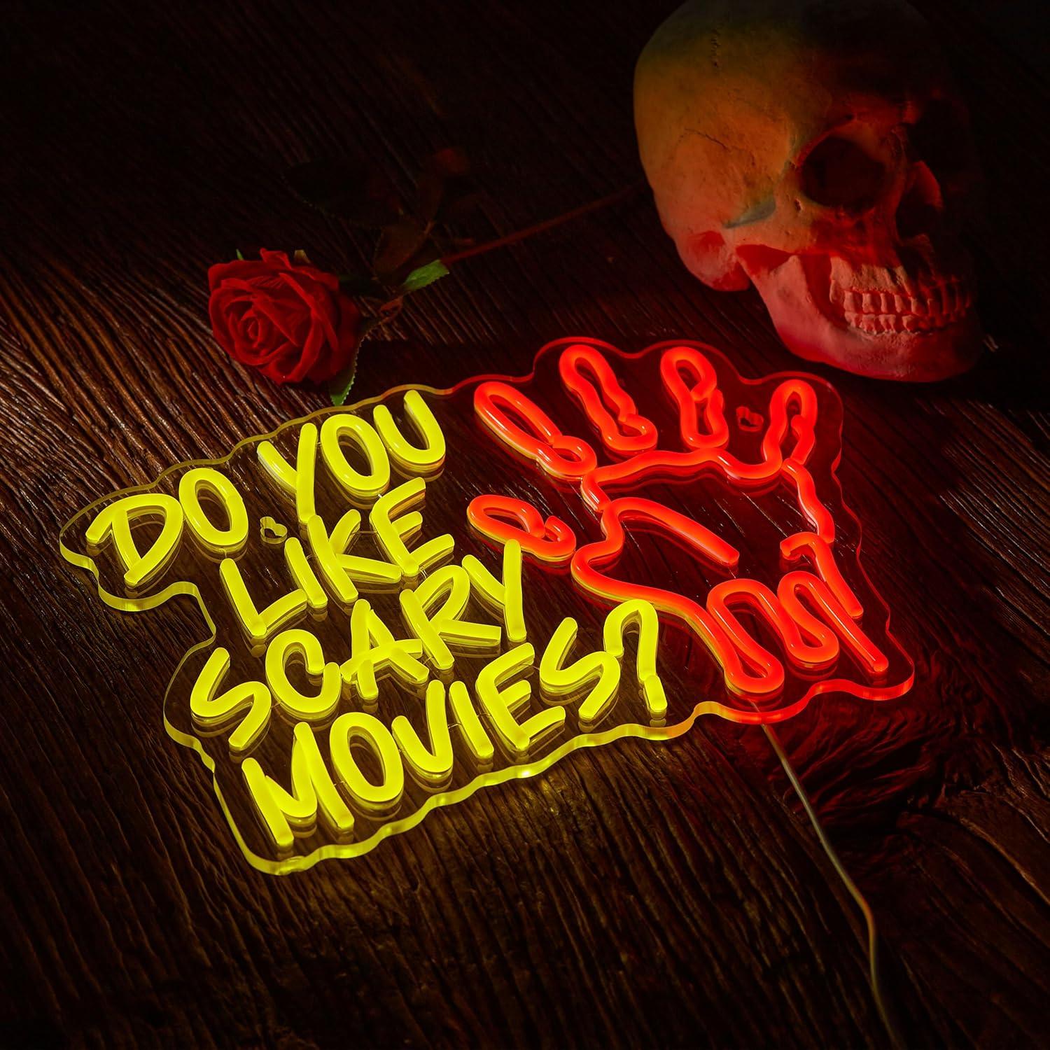 Do You Like Scary Movies Neon  - Led Lighting Wall Decor 评论和价格
