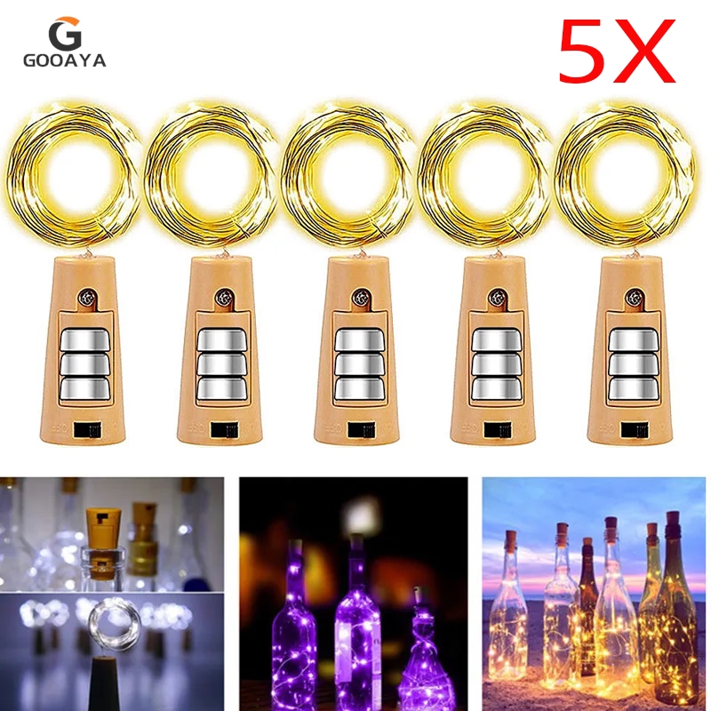 5pcs Bar LED Wine Bottle Cork  - Decor Lighting Cork 评论和价格