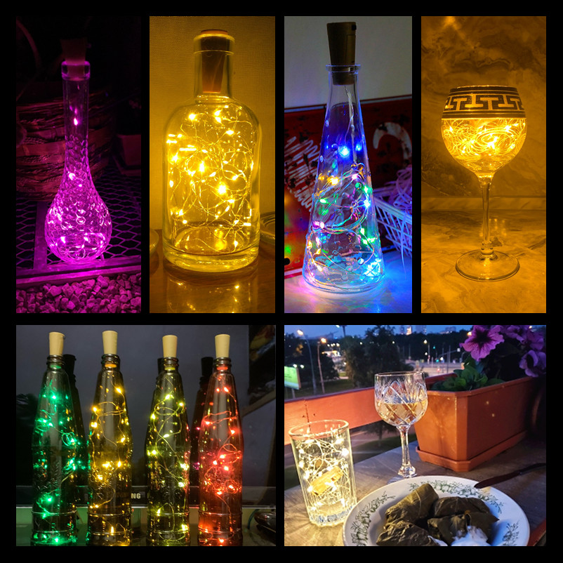 5pcs Bar LED Wine Bottle Cork  - Decor Lighting Cork 评论和价格