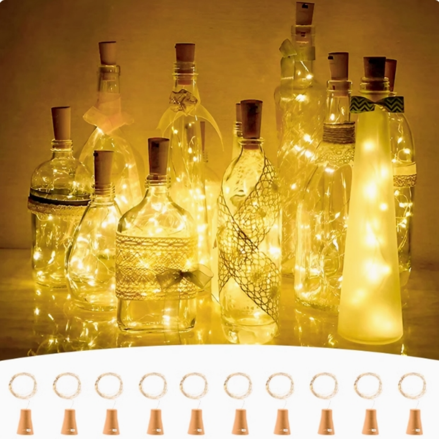 5PC/10PC  LED Bar Wine Bottle  - Decor Lighting Cork 评论和价格