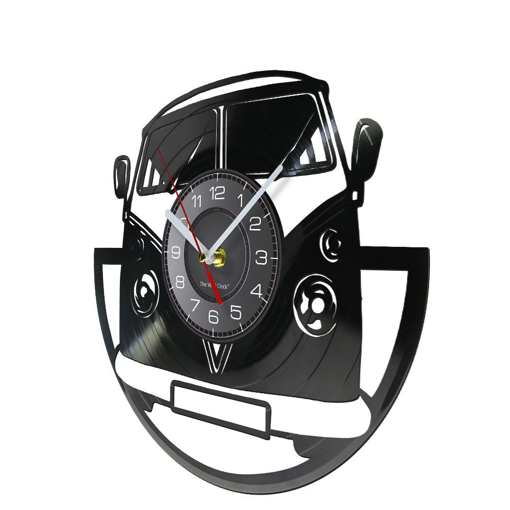 Minibus Vintage Vinyl Record W - Lighting Home Decor Wall Clocks 评论和价格