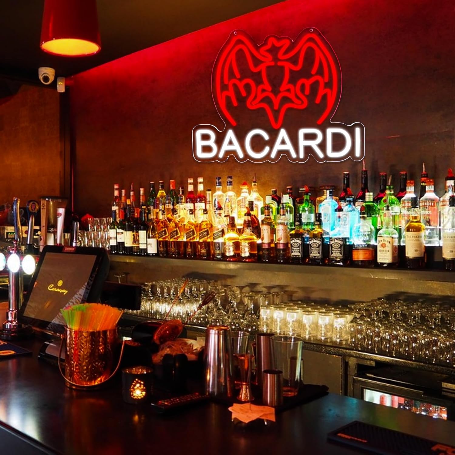 USB Dimmable Bacardi Bat Logo  - Home Decor Lighting Brands 评论和价格