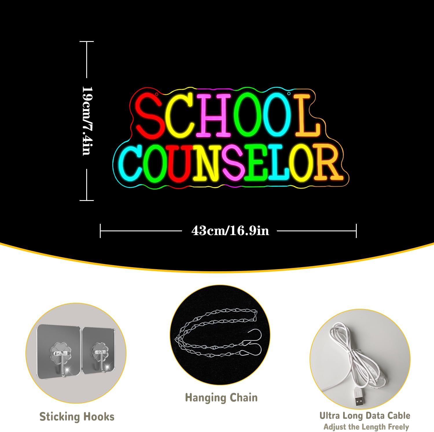 School Counselor Neon Sign Art - Led Lighting Wall Decor 评论和价格