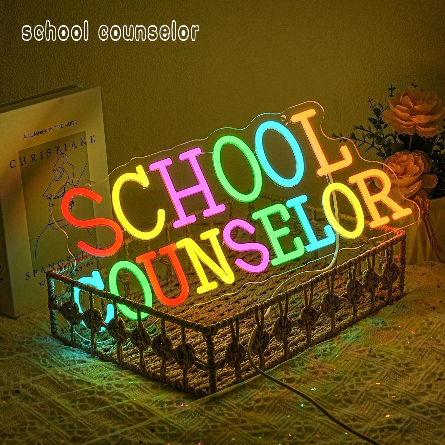 School Counselor Neon Sign Art - Led Lighting Wall Decor 评论和价格